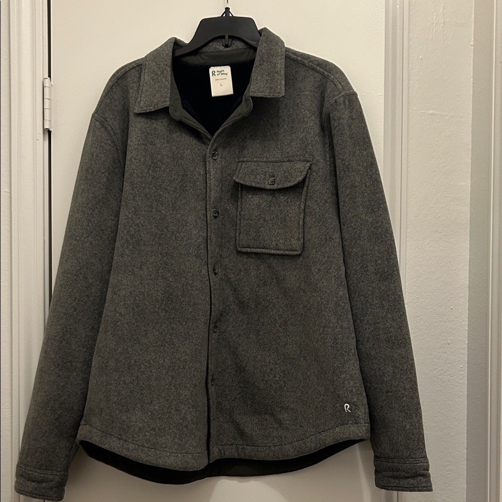Men's Charcoal Shirt Jacket